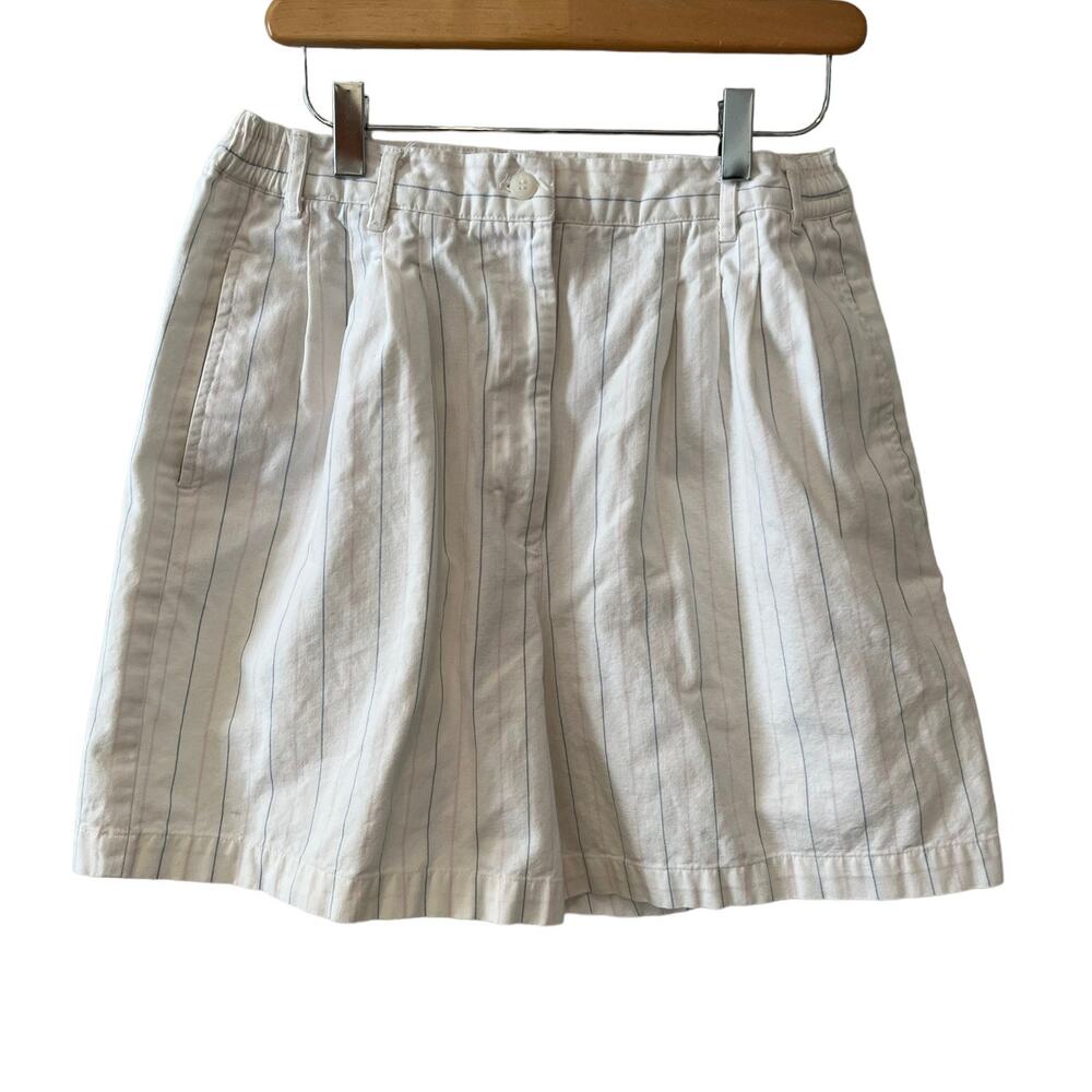 Vintage 80s Woolrich High Waisted Mom Shorts  Pink and Blue Stripe